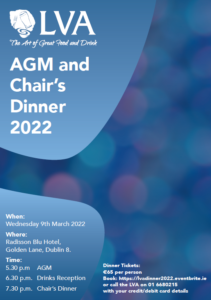 Details of LVA AGM and Chair's Dinner 2022 event 