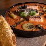 Seafood Skillet with Chorizo Cream Sauce from The Merrion Inn - #DubPubDishes